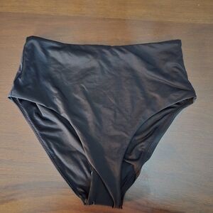 NWT A.L.C. Bikini Bottom S Isla Black High-Waisted Cut Designer Swimsuit Classic